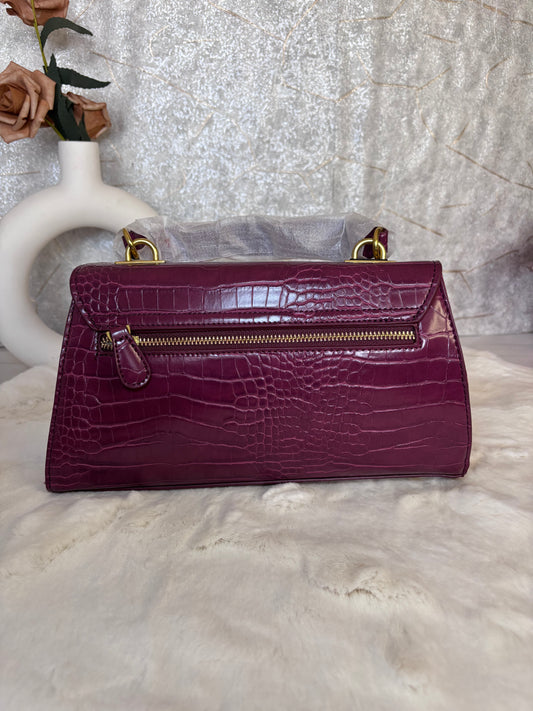 Guess textured satchel bag with a detachable strap