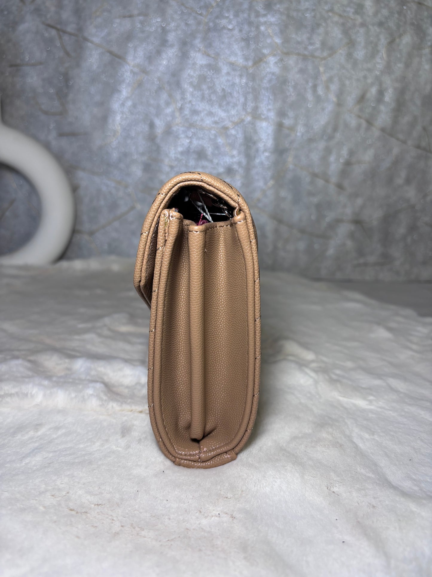 Saint Laurent Beige Calf Leather Bos Taurus Shoulder Bag