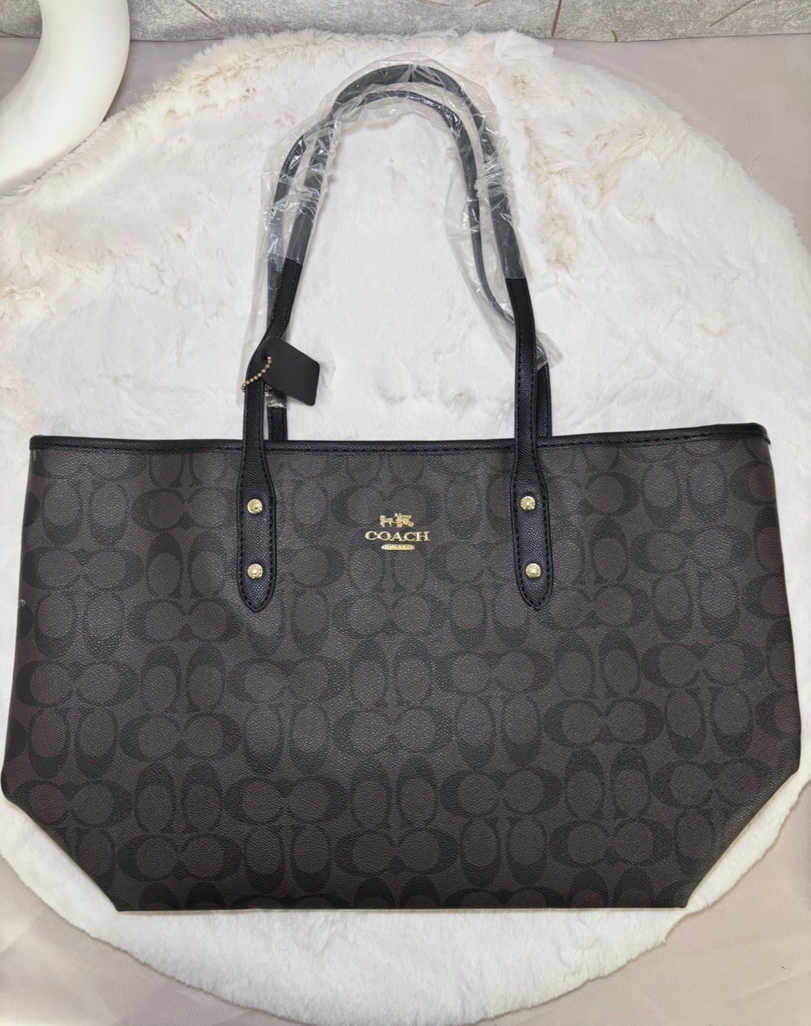 Coach City Tote in Signature Canvas