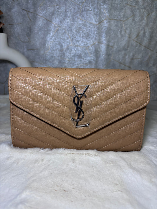 Saint Laurent Beige Calf Leather Bos Taurus Shoulder Bag